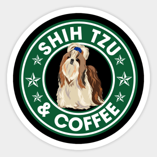 Shih Tzu And Coffee Sticker